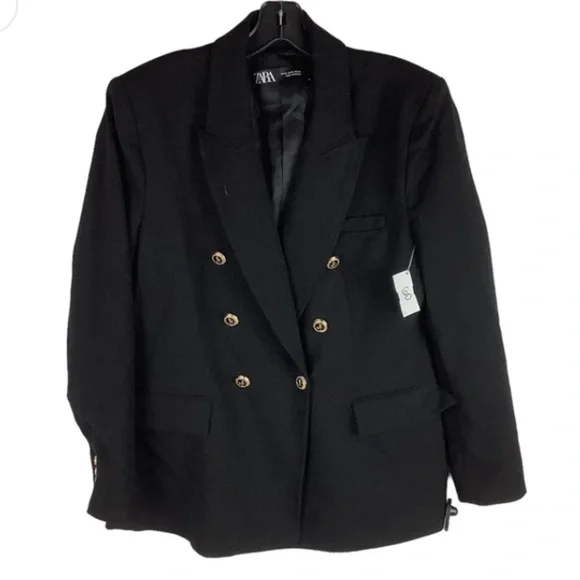 ZARA TAILORED DOUBLE BREASTED BLAZER XL - Picture 3 of 5
